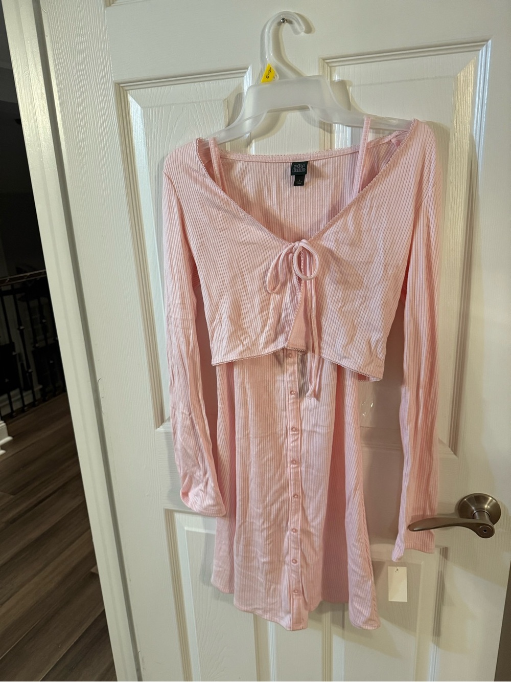 Wild Fable Pink Ribbed 2-Piece Dress & Shrug Set Size Small